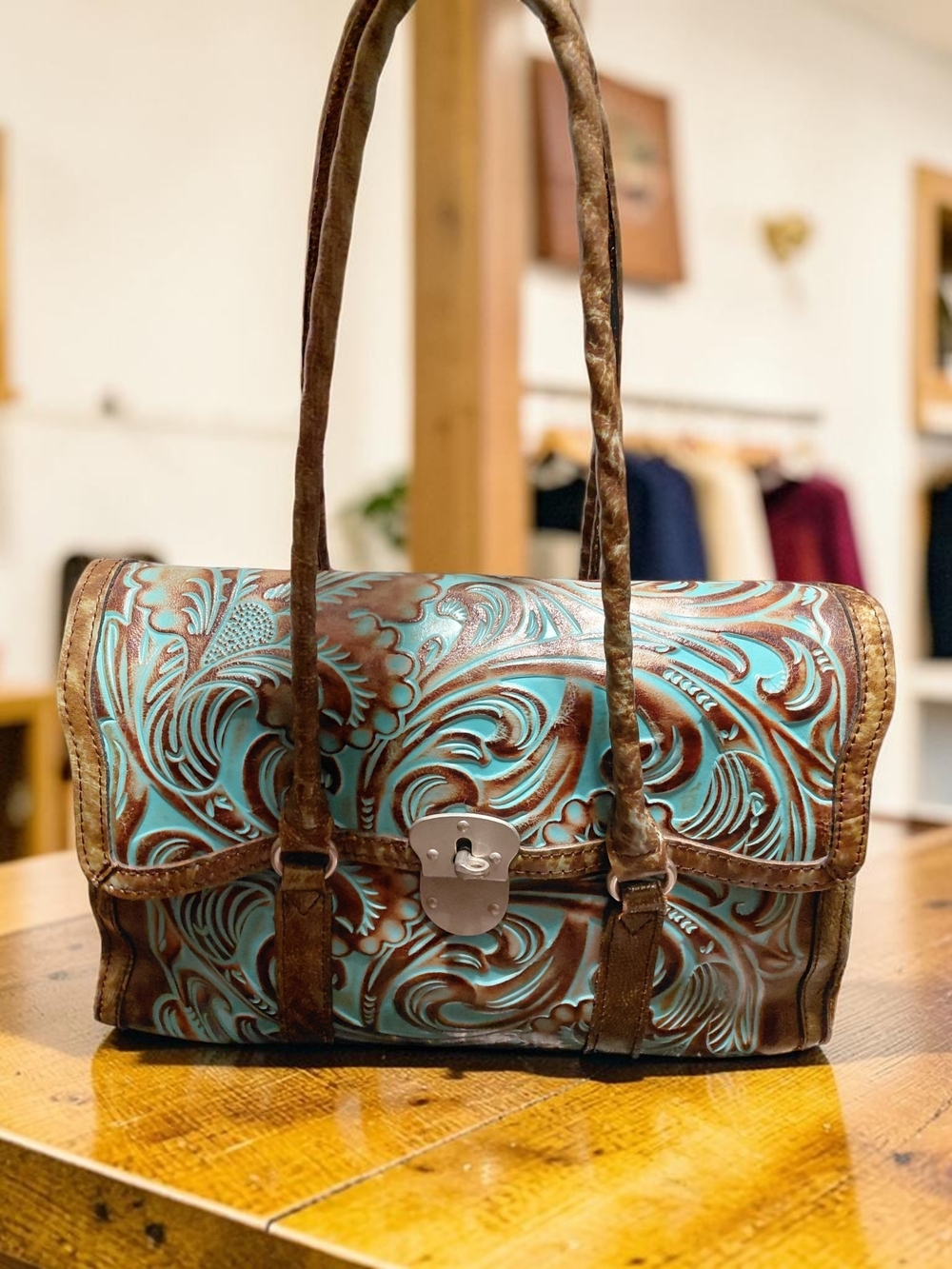 Patricia Nash Tooled Leather Vienna Satchel